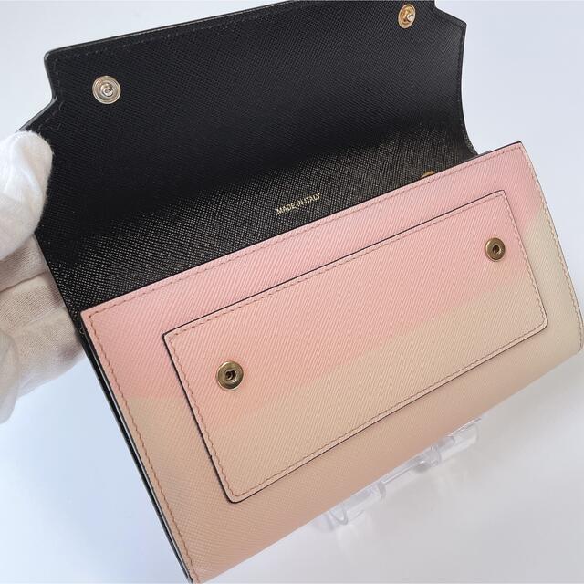 アウトレット価格 MARNI マルニ 長財布 バイカラー ピンク ブラック