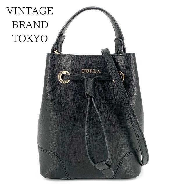 Furla フルラ 2WAY 巾着 ショルダーバッグ ハンドバッグ レザー