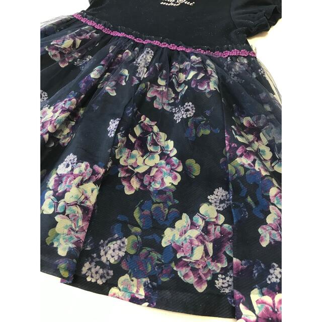 ANNA SUI mini(アナスイミニ)のアナスイミニ💓紫陽花ワンピース💓チュール💓110 キッズ/ベビー/マタニティのキッズ服女の子用(90cm~)(ワンピース)の商品写真