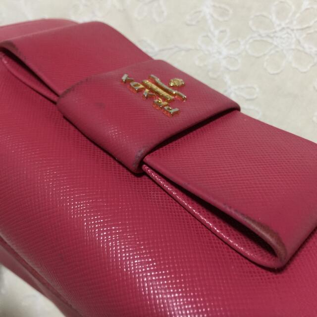 PRADA(プラダ)のPRADA／／長財布 ／サフィアーノ／ピンク／リボン レディースのファッション小物(財布)の商品写真