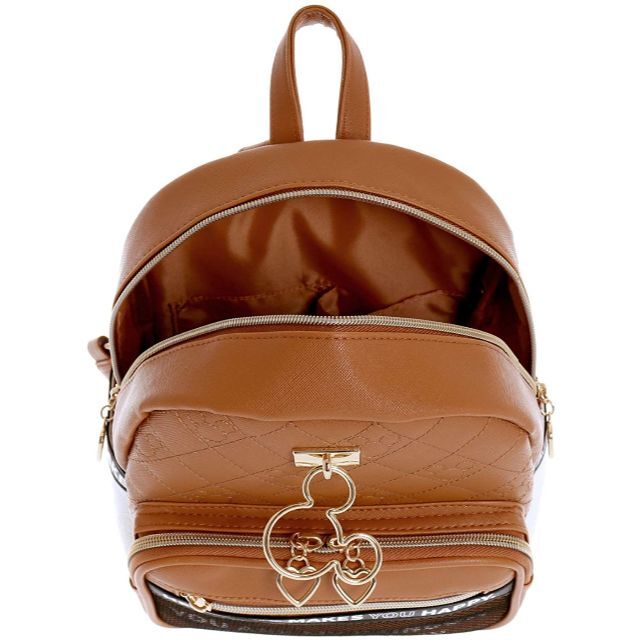 Disney(ディズニー)のDisney合皮ミッキーリング付ミニデイパック リュック ブラウン　 レディースのバッグ(リュック/バックパック)の商品写真