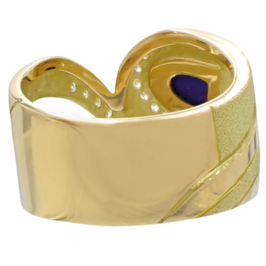 AKコレクションリング・指輪 ラピスラズリ ダイヤモンド リング K18イエローゴールド YG 750 ゴールド金 40802028201 1
