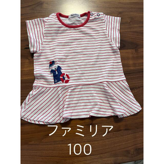 ファミリア(familiar)のファミリア　半袖トップス　チュニック　ワンピース　100(Tシャツ/カットソー)