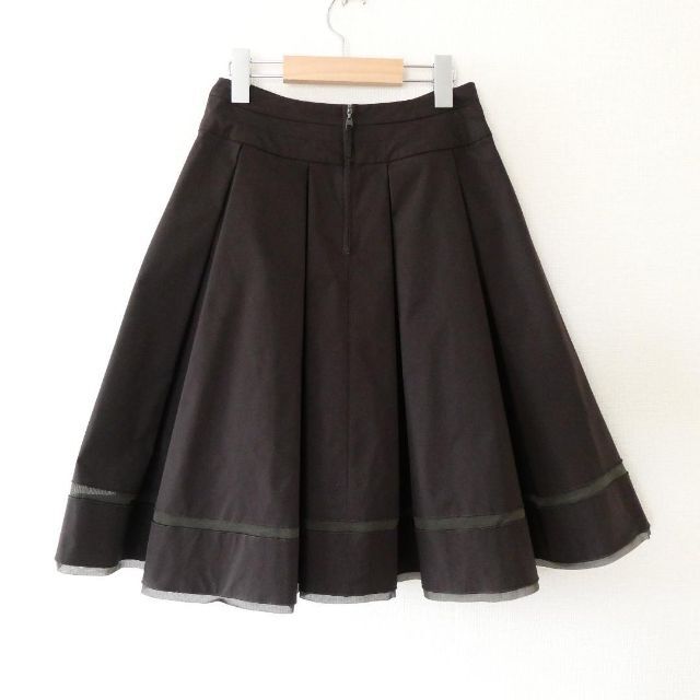 美品 フォクシーニューヨーク ポリエステル 膝丈 ミディ丈 フレア