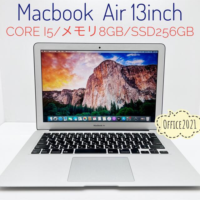 逆輸入 Mac (Apple) Air/i5/8GB/SSD256GB/Office2021 MacBook - ノートPC