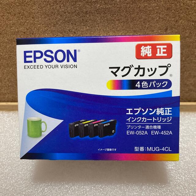 EPSON(エプソン)のエプソン 純正 インクカートリッジ マグカップ MUG-4CL 4色パック スマホ/家電/カメラのPC/タブレット(PC周辺機器)の商品写真