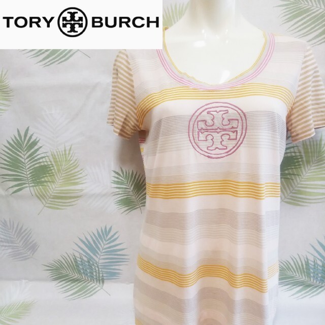 Tory Burch(トリーバーチ)のTORY BURCH センターロゴ 半袖 tシャツ トップス レディースのトップス(Tシャツ(半袖/袖なし))の商品写真