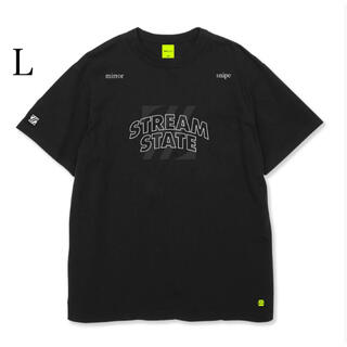 STREAM STATE TEE / BLACK  Lサイズ(Tシャツ/カットソー(半袖/袖なし))