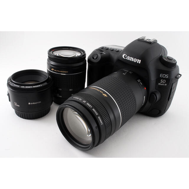 キャノン Canon EOS 5D Mark IV標準&望遠&単焦点レンズセット で