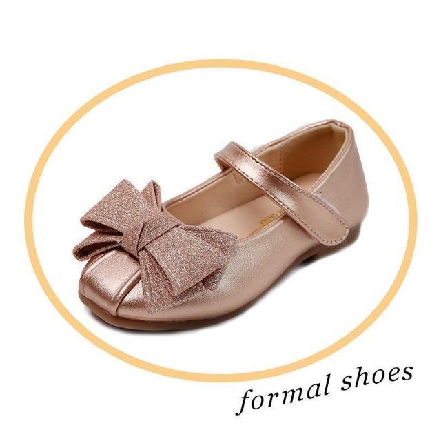 フォーマル リボン 靴 ゴールド 18㎝ 女の子 子供　　C0366 1 キッズ/ベビー/マタニティのキッズ靴/シューズ(15cm~)(フォーマルシューズ)の商品写真