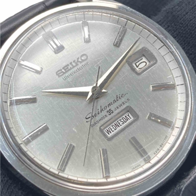 ☆☆SEIKO セイコー マチック ウィークデーター 6218-8971 シルバー 自動巻き メンズ 腕時計 Weekdater