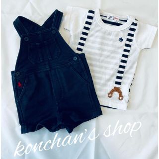 ラルフローレン(Ralph Lauren)の❥❥Ralph Lauren サロペット＋POLO BabyTシャツ セット❥❥(パンツ)