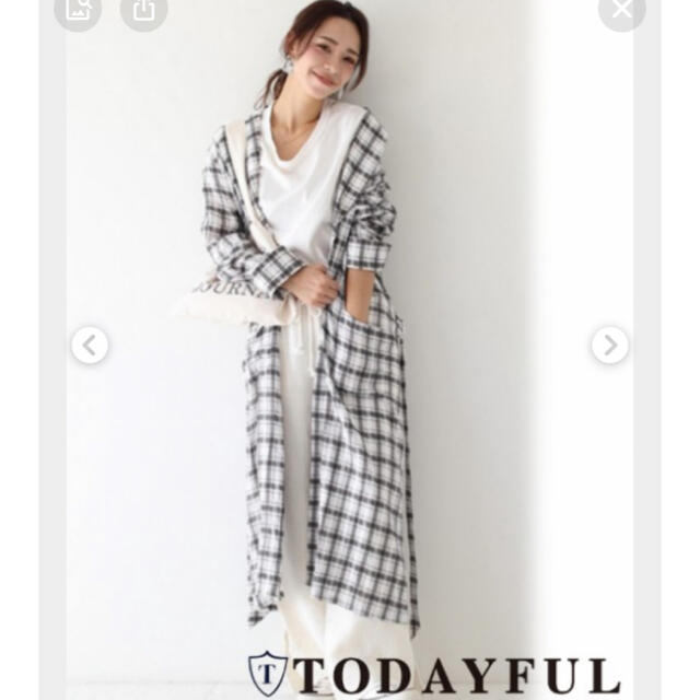 TODAYFUL■Check Rough Gown