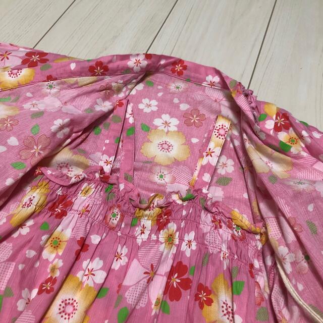 浴衣 女の子 100サイズ キッズ セパレート キッズ/ベビー/マタニティのキッズ服女の子用(90cm~)(甚平/浴衣)の商品写真