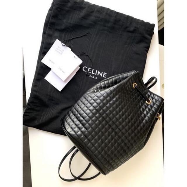 【新品未使用】CELINE スモールバケット キルテッドカーフスキンバックパック約855cm重量