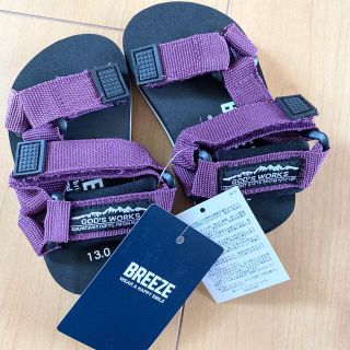 ブリーズ(BREEZE)の未使用 BREEZE 13.0cm サンダル スポーツサンダル パープル(サンダル)