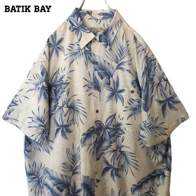 【US輸入】Batik Bay アロハ レーヨン リーフ柄 総柄 XLサイズの通販 by 古着屋SHUJI｜ラクマ
