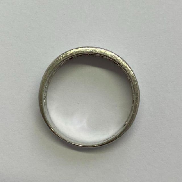 1年間保証付 Pt900 透かし彫りリング サイズ14号 4.7g プラチナ 指輪