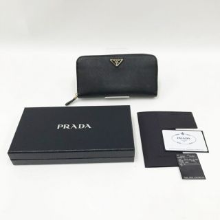 プラダ(PRADA)の〇〇PRADA プラダ 長財布 ラウンドファスナー レザー 1ML506 ブラック(財布)