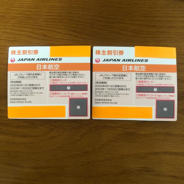 JAL株主割引券2枚