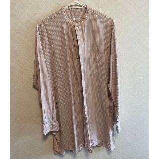 希少　美品　18ss COMOLI  バンドカラーシャツ SAND PINK