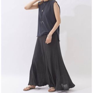 プラージュ(Plage)のplage Linen Gauze スカート◆ グレー(ロングスカート)