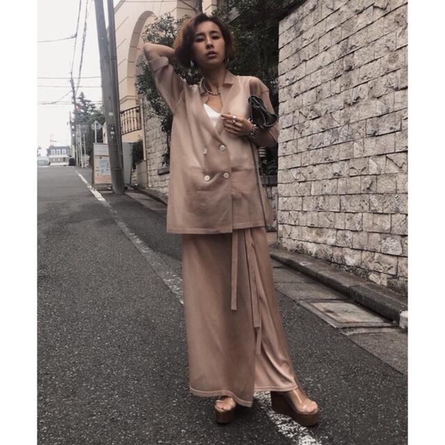 Ameri VINTAGE(アメリヴィンテージ)の【新品未使用】Ameri MEDI SHEER WRAP PANTS レディースのパンツ(カジュアルパンツ)の商品写真