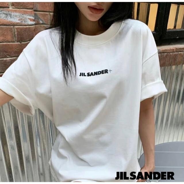 新品 L JIL SANDER 22aw 胸ロゴTシャツ 黒 4495 cipelici-orange.com
