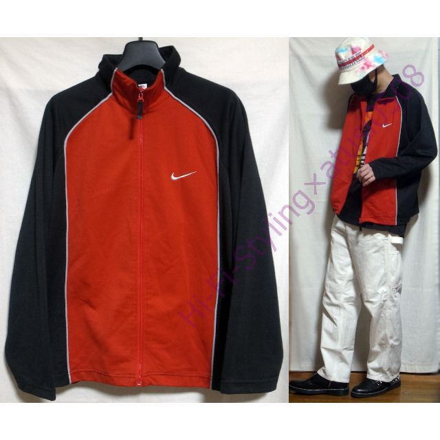 NIKE - 90s ナイキ トラックジャケット ジャージ ジャケット 赤 NIKE - 90s ナイキ トラックジャケット ジャージ ジャケット 赤