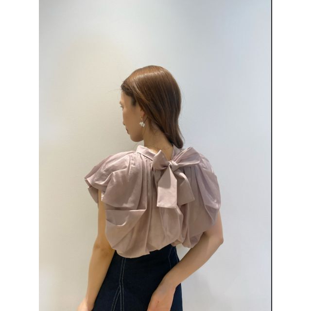 通販 送料無料  - SNIDEL バルーンフリルスリーブブラウス ちー by ピンクの通販 シャツ+ブラウス(半袖+袖なし)