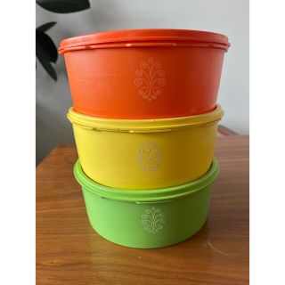 アメリカ ヴィンテージ タッパーウェアー Tupperware 3点セットの ... 新品 タッパーウェア 3点セット