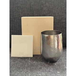 SUS/チタンタンブラー/コップ/400ml/ロックグラス/木箱入/新品/未使用(タンブラー)
