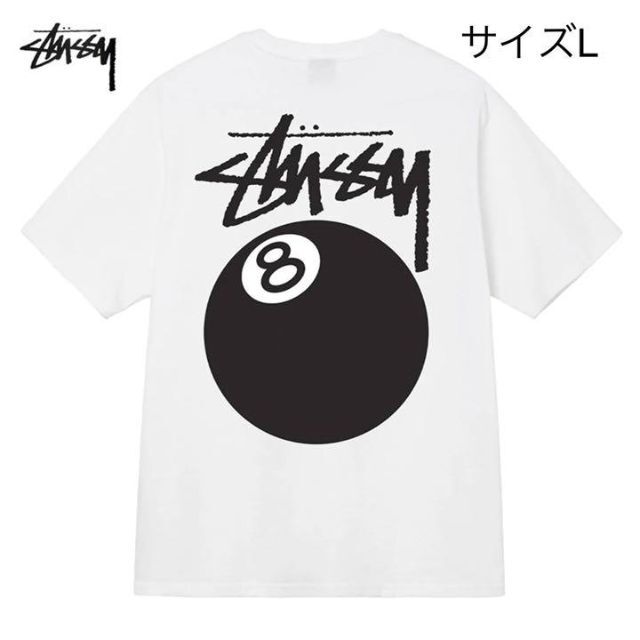 新品】stussy Tシャツ サイズL ホワイト - Tシャツ/カットソー(半袖/袖 ...