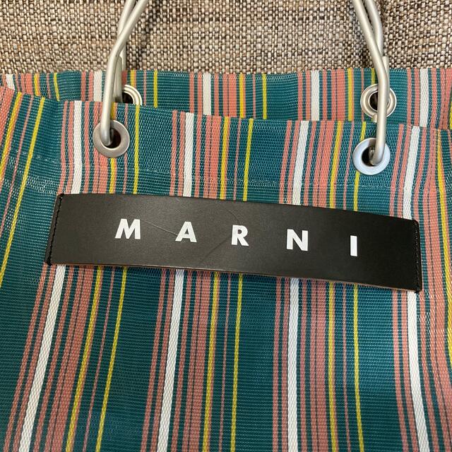 Marni(マルニ)のMARNI マルニ トートバッグ ストライプ フラワーカフェ グリーン レディースのバッグ(トートバッグ)の商品写真