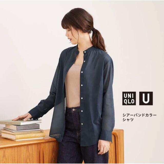 UNIQLO - UNIQLO シアーバンドカラーシャツ 黒 Mの通販 by mai's shop
