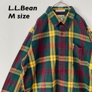 エルエルビーン(L.L.Bean)のエルエルビーン　長袖シャツ　ボタンダウン　チェック　フランネルシャツ　Mサイズ(シャツ)