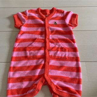 ベビーギャップ(babyGAP)のbabygap ベビーギャップ　ロンパース カバーオール　70 ボーダー(ロンパース)