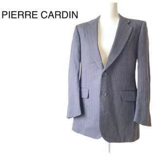 ピエールカルダン(pierre cardin)の美品　ピエールカルダン　高級テーラードジャケット　二つボタン　ストライプ　M～L(テーラードジャケット)