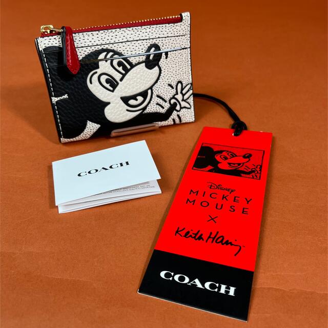 COACH ディズニー キースヘリング ミッキーマウス IDケース C7454レディース