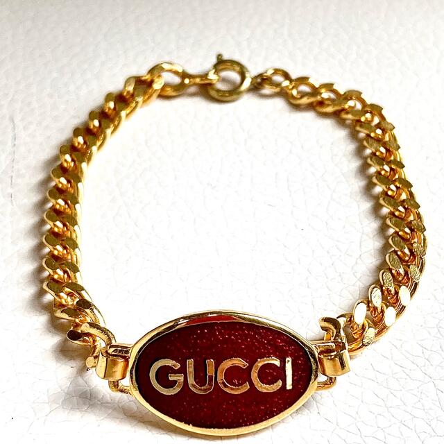 定番正規品】 Gucci レア☆GUCCI オールドグッチ ゴールド 赤 レッド ブレスレット 美品☆の通販 by まさ's  shop｜グッチならラクマ