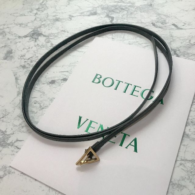 Bottega Veneta - ボッテガヴェネタ★トライアングルベルト 細身 ウエストマーク ロゴ入り