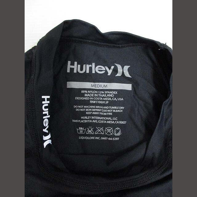 Hurley(ハーレー)のハーレー Hurley 半袖 ラッシュガード M 黒 Tシャツ サーフィン スポーツ/アウトドアのスポーツ/アウトドア その他(サーフィン)の商品写真