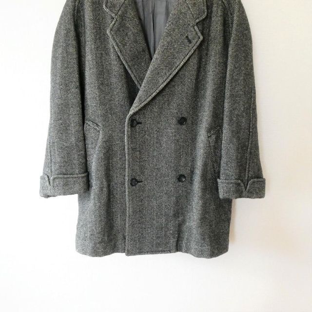 美品 クリスチャンディオール ヘリンボーン ツイード ダブルチェスター