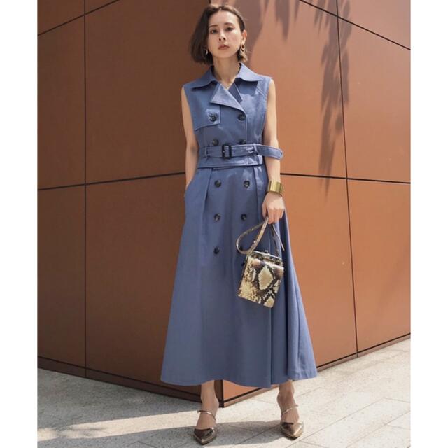 Ameri VINTAGE(アメリヴィンテージ)のAmeri TRENCH LAYERED DRESS ワンピース 2way レディースのワンピース(ロングワンピース/マキシワンピース)の商品写真