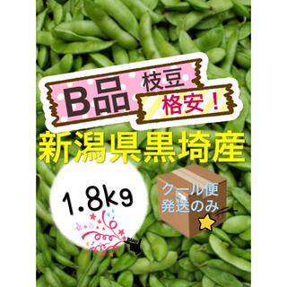 16 枝豆　格安【B品1.8kg】農家直送　新潟県黒埼産　えだまめ(野菜)