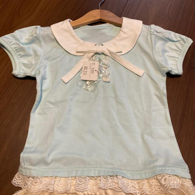 リボンフリルレースセットアップ　 キッズ/ベビー/マタニティのキッズ服女の子用(90cm~)(ワンピース)の商品写真