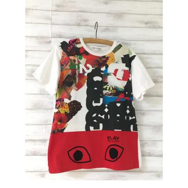 COMME des GARCONS コムデギャルソン Tシャツ サイズ:L 21AW Willie Cole コラージュ フォト グラフィック ポリエステル ジャージー クルーネック 半袖 Tシャツ PH-T019 HOMME PLUS オムプリュス ホワイト 白 日本製 トップス カットソー 【メンズ】