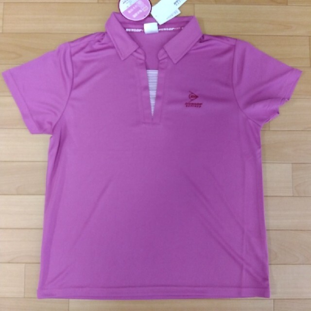 DUNLOP(ダンロップ)のM　ダンロップ　新品　レディース　半袖ポロシャツ　ゴルフウェア　ピンク スポーツ/アウトドアのゴルフ(ウエア)の商品写真