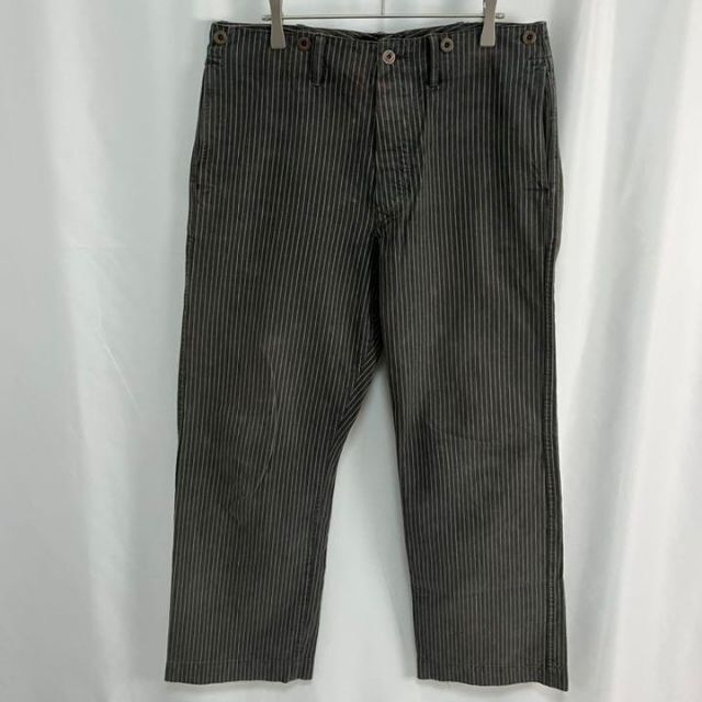 RRL シンチバック ブラック ストライプ ワークパンツ サスペンダー