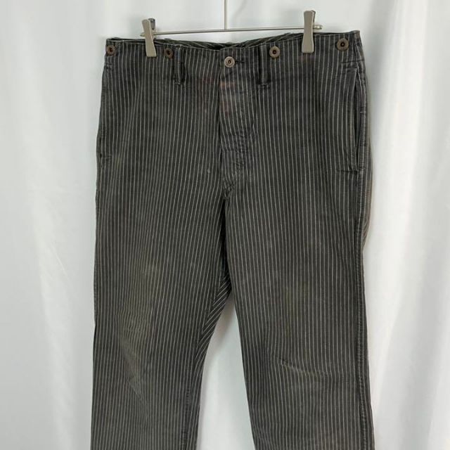 【未使用品】RRL BLACK STRIPE TROUSERS ストライプ